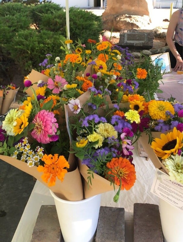 Bouquets of summer flowers available for sale from Grace's Flower Farm